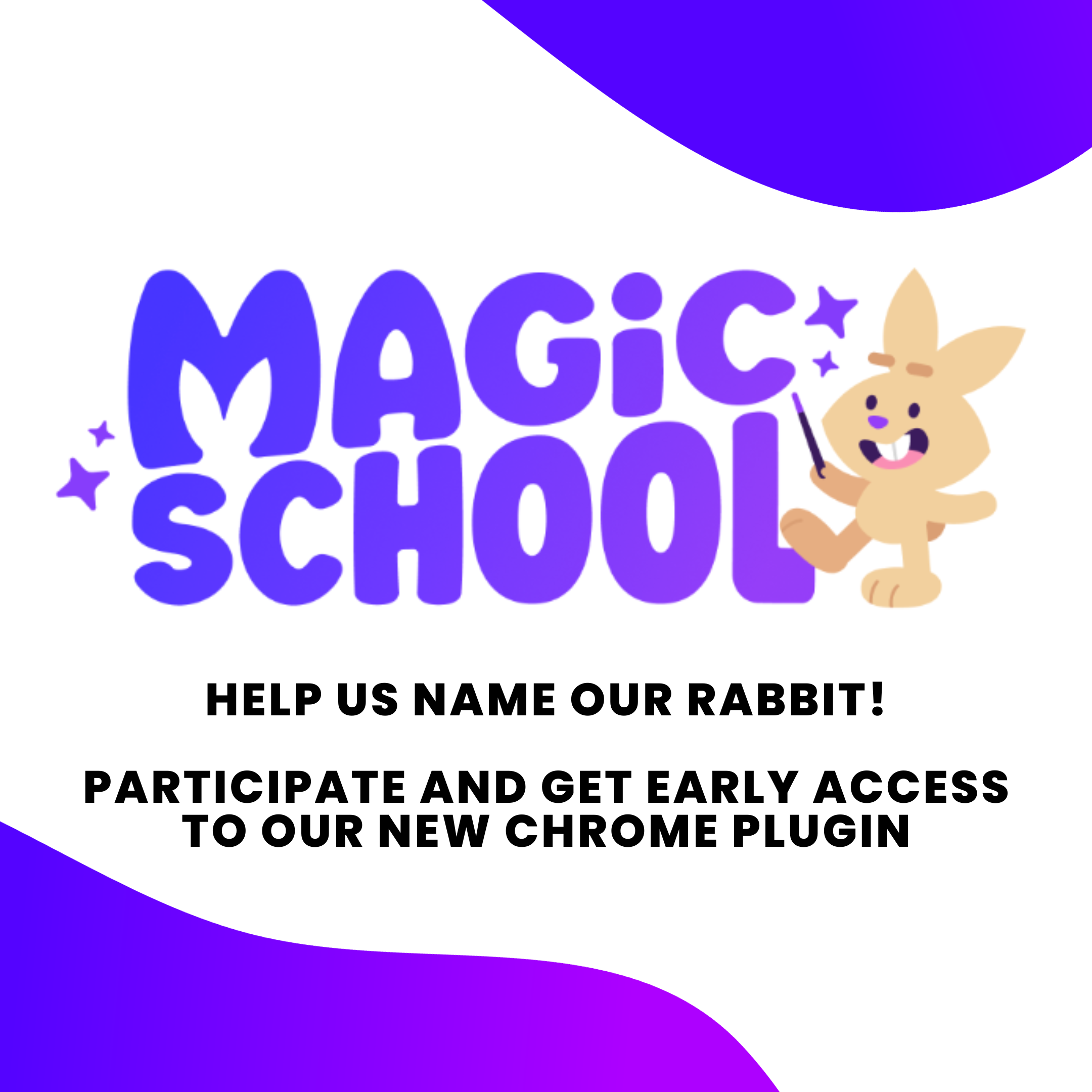Tile card with the new logo and another version of the bunny